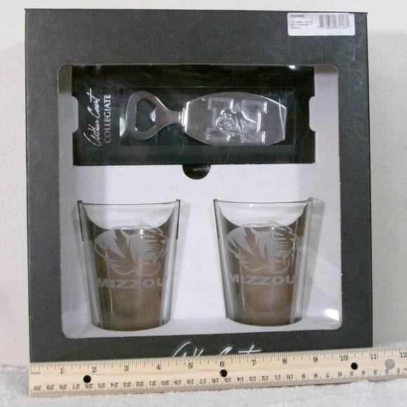 University of Missouri Pub Glass/Opener Set - Arthur Court Designs - New in Box - Picture 2 of 2
